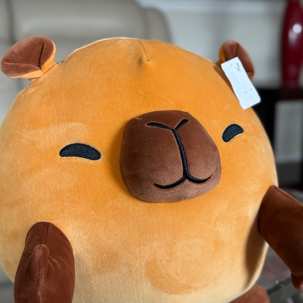Squishmallows Plush Capybara - Orange and Brown - Picture 4 of 4